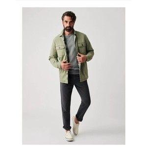 FAHERTY MEN'S STRETCH BLANKET LINED CPO SHIRT JACKET OLIVE GREEN SIZE XL